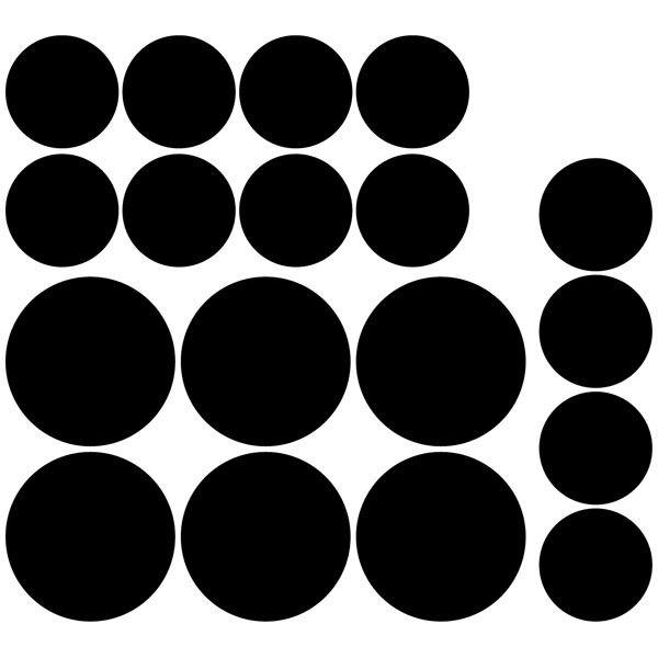Wall Stickers: Kit of 18 circles