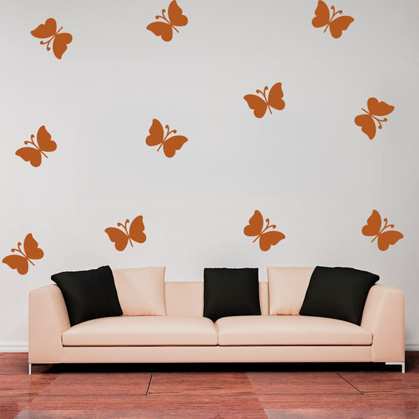 Wall Stickers: 10 butterflies Ceiba kit