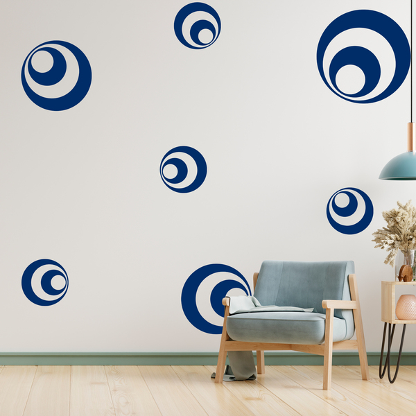 Wall Stickers: Kit 7 Psychedelic Circles