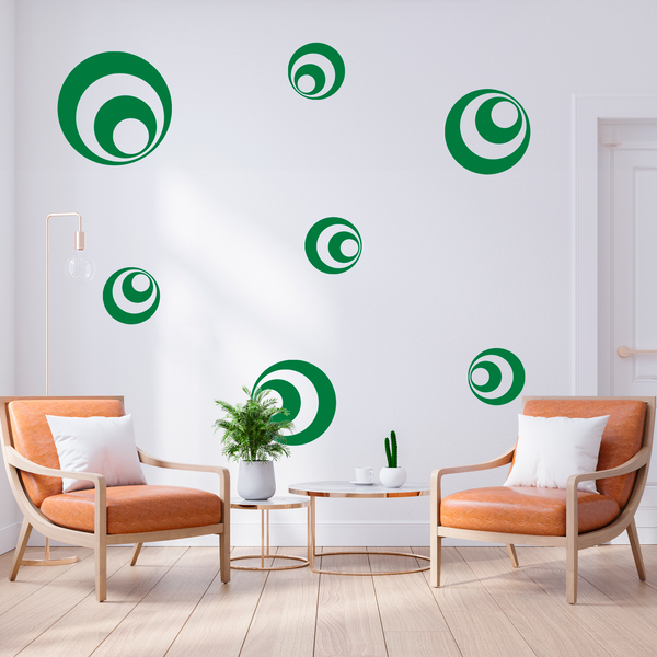 Wall Stickers: Kit 7 Psychedelic Circles