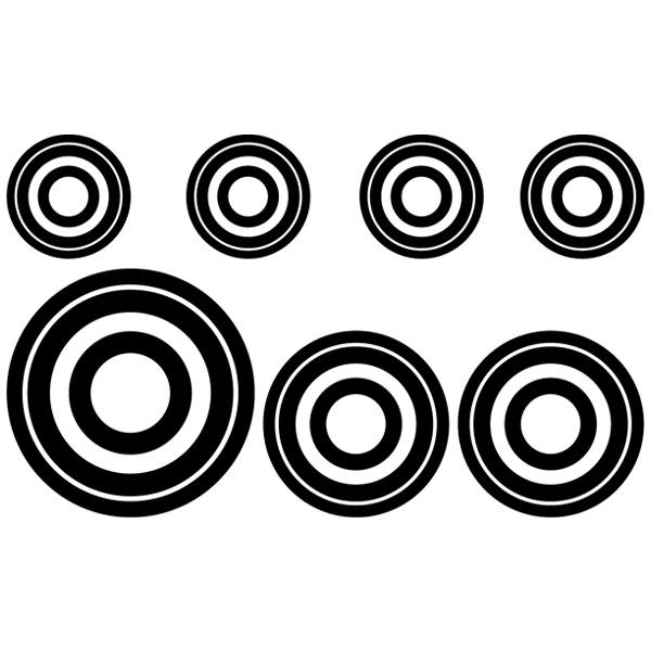 Wall Stickers: Kit 7 circles E