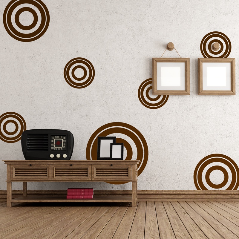 Wall Stickers: Kit 7 circles E