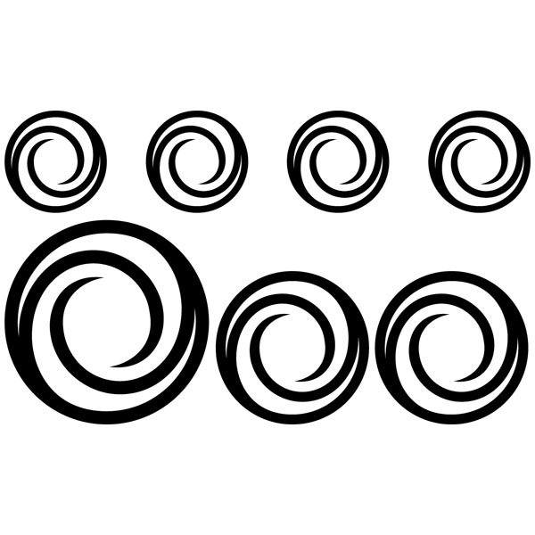 Wall Stickers: Kit 7 circles G