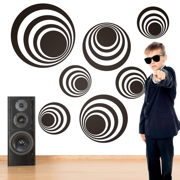 Wall Stickers: Kit 7 circles H