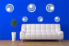 Wall Stickers: Kit 7 circles H 4