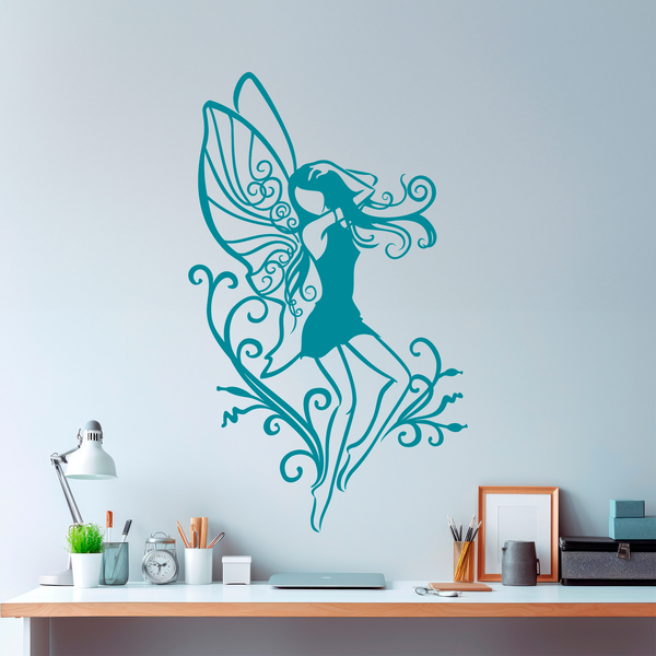 Wall Stickers: Fairy emerging from vegetation