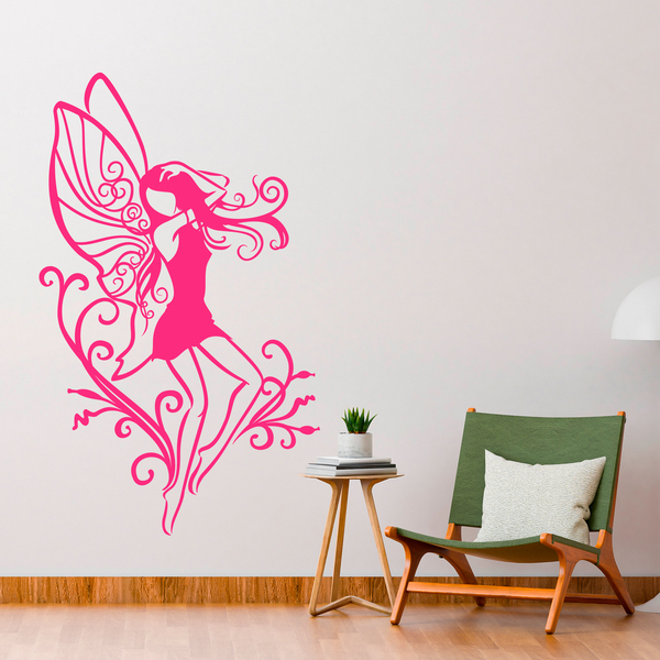 Wall Stickers: Fairy emerging from vegetation