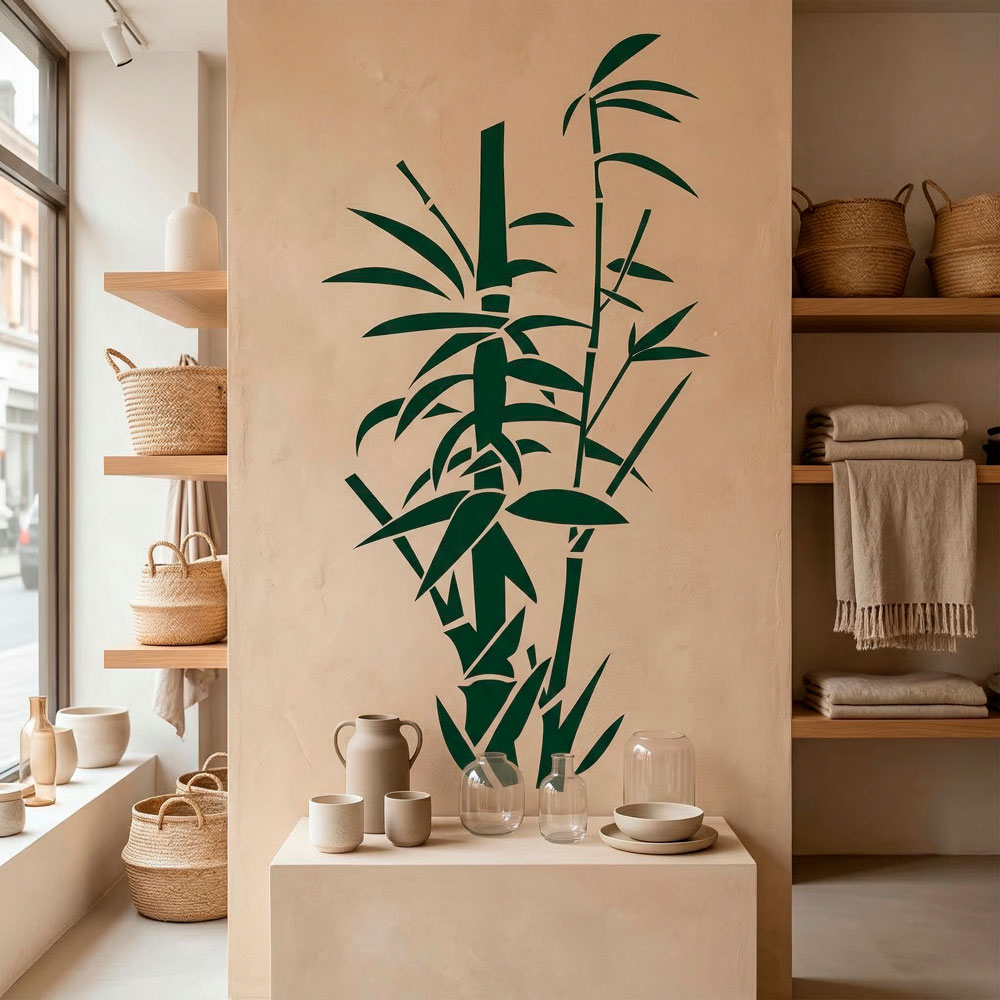 Wall Stickers: Floral bamboo canes