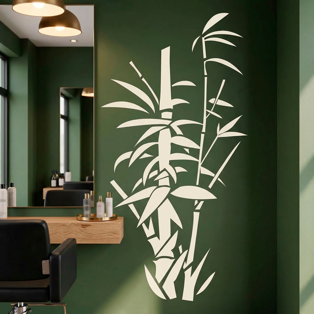 Wall Stickers: Floral bamboo canes