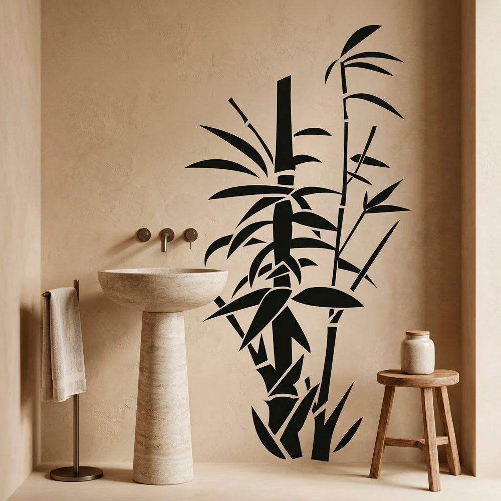Wall Stickers: Floral bamboo canes