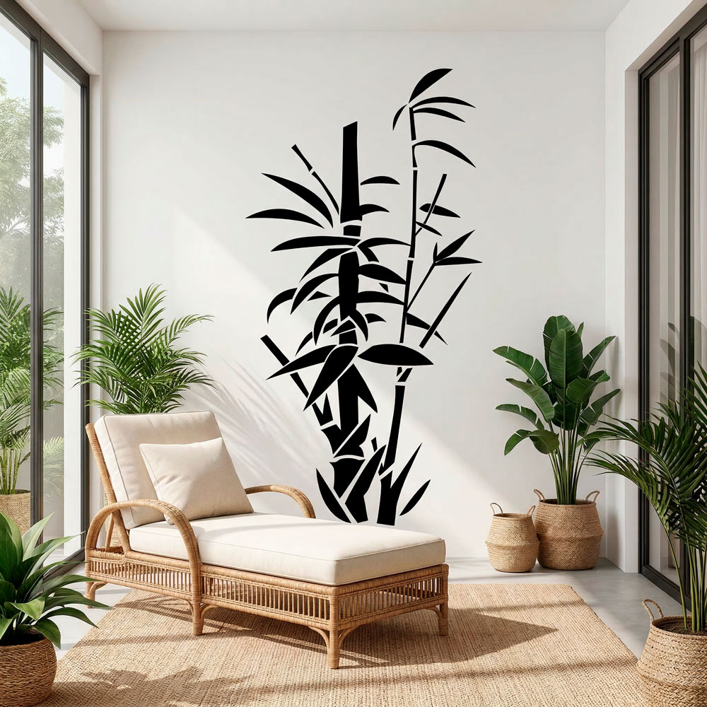 Wall Stickers: Floral bamboo canes