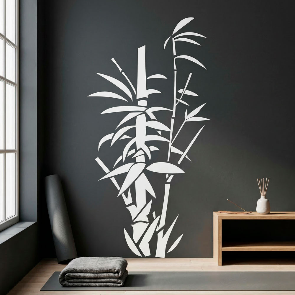 Wall Stickers: Floral bamboo canes
