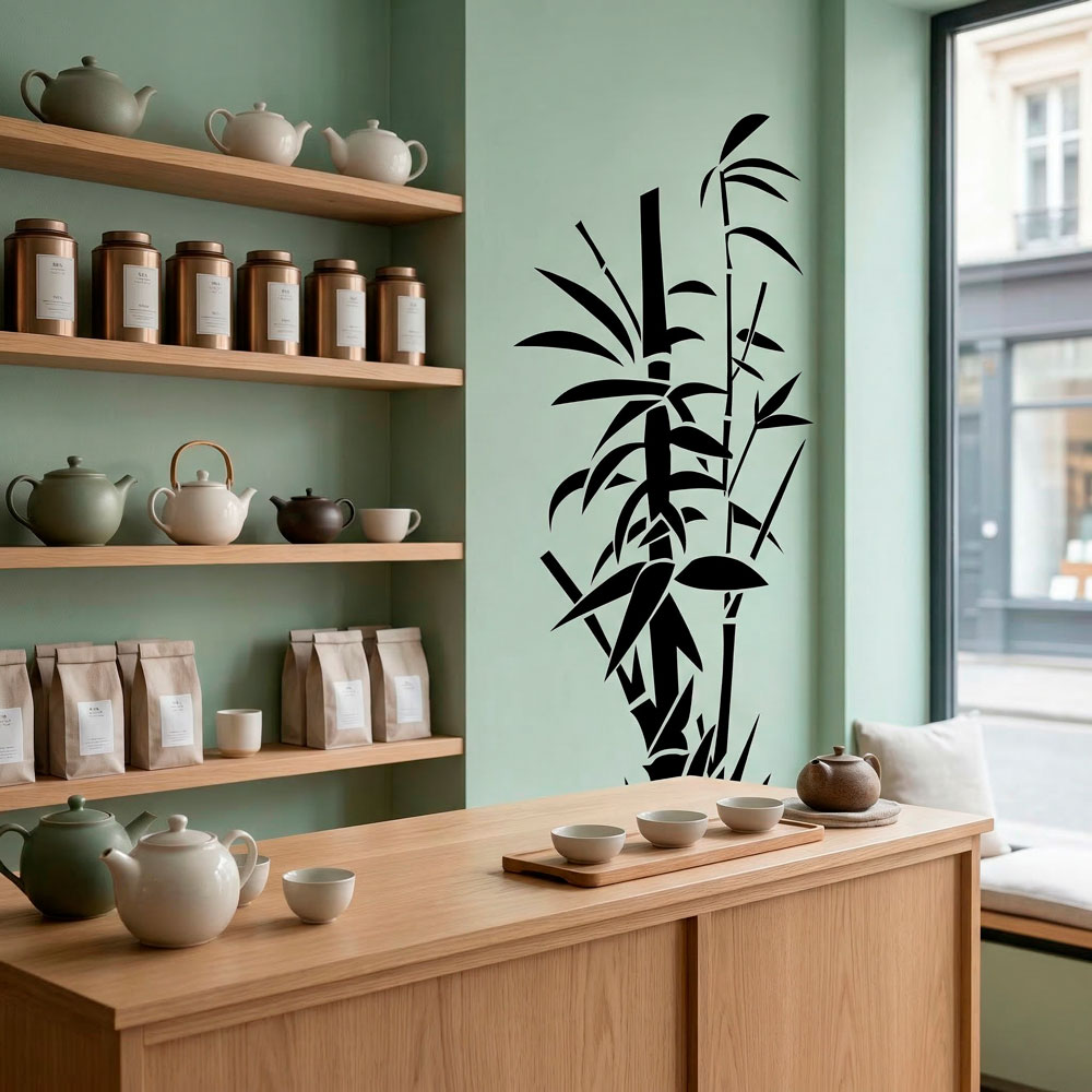 Wall Stickers: Floral bamboo canes