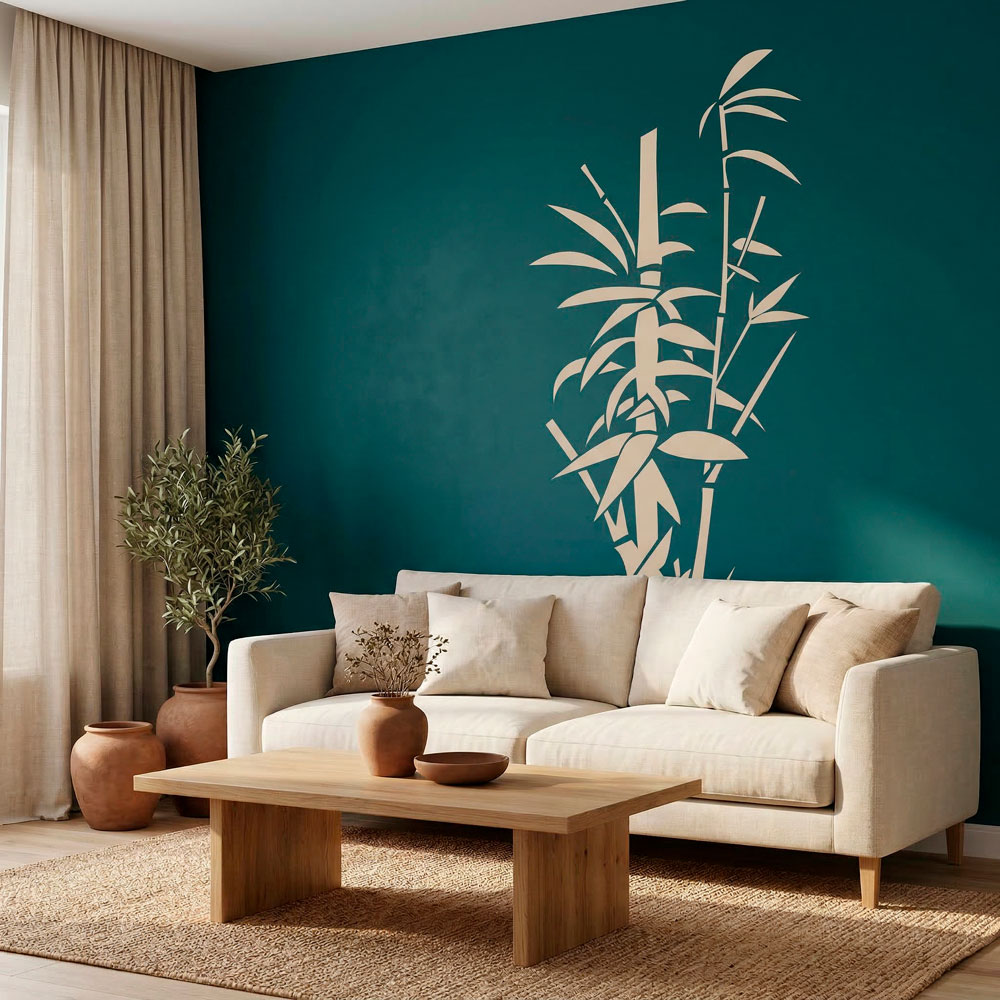 Wall Stickers: Floral bamboo canes