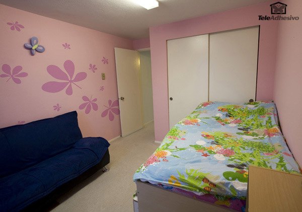 Scattered Flowers Wall Decal 3/4