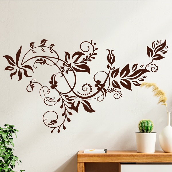 Sticker mural déco fleur allium 70x50cm - Centrakor