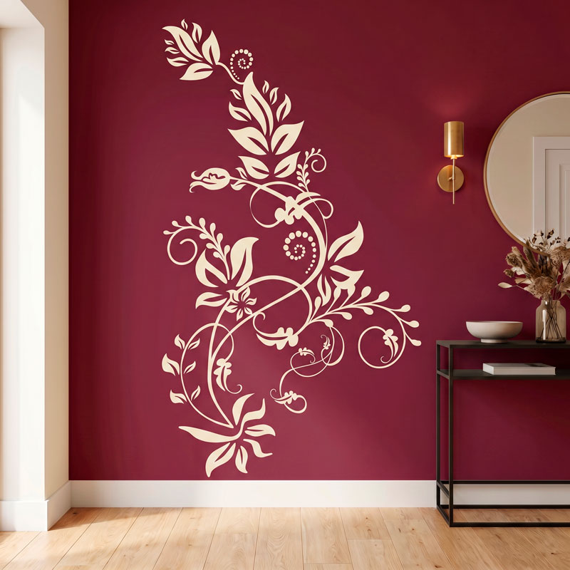 Floral Vine Wall Decal 2
