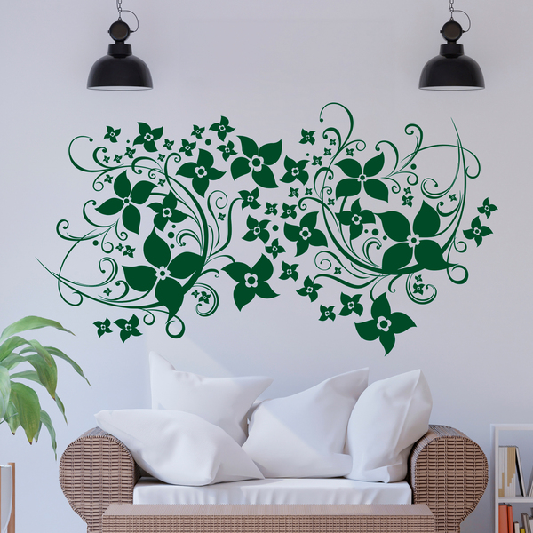 Flowers and Swirls Wall Decal 4