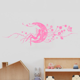 Wall Stickers: Magic fairy over the floral moon 4