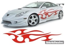 Car & Motorbike Stickers: New Flaming 1 2