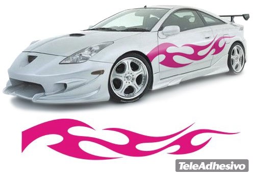 Car & Motorbike Stickers: New Flaming 4