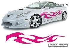 Car & Motorbike Stickers: New Flaming 4 2