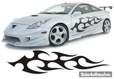 Car & Motorbike Stickers: New Flaming 5 2