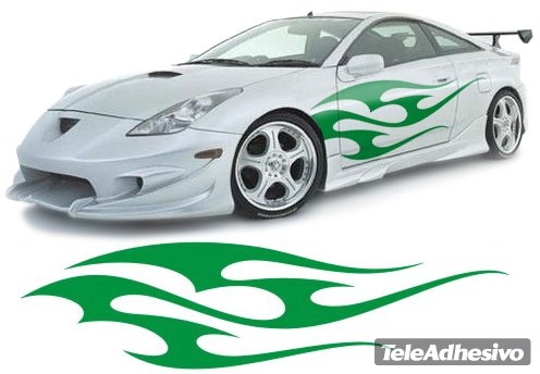 Car & Motorbike Stickers: New Flaming 7