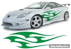 Car & Motorbike Stickers: New Flaming 7 2