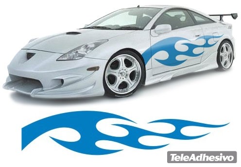 Car & Motorbike Stickers: New Flaming 8