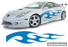 Car & Motorbike Stickers: New Flaming 8 2