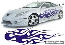 Car & Motorbike Stickers: New Flaming 9 2