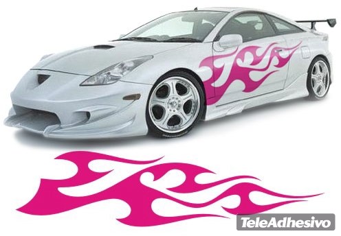 Car & Motorbike Stickers: New Flaming 10