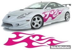 Car & Motorbike Stickers: New Flaming 10 2