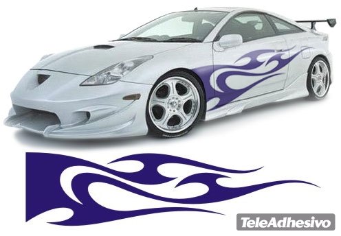 Car & Motorbike Stickers: New Flaming 12