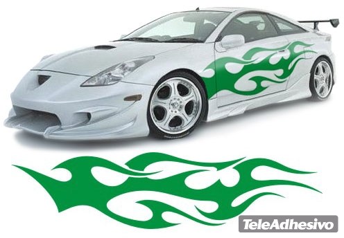 Car & Motorbike Stickers: New Flaming 13