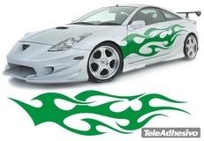 Car & Motorbike Stickers: New Flaming 13 2