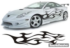 Car & Motorbike Stickers: New Flaming 14 2