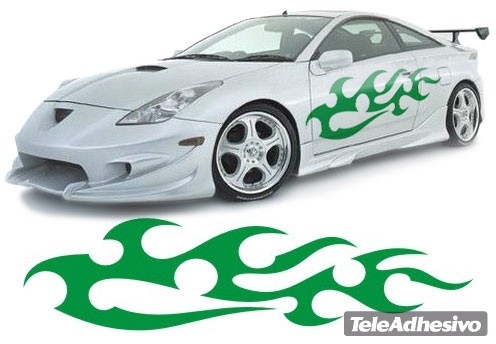 Car & Motorbike Stickers: New Flaming 16