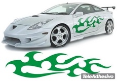 Car & Motorbike Stickers: New Flaming 16 2