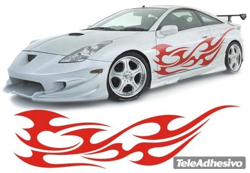 Car & Motorbike Stickers: New Flaming 17