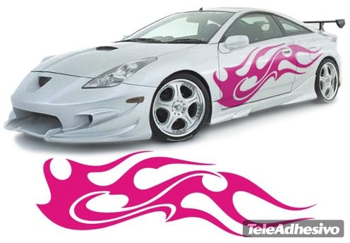 Car & Motorbike Stickers: New Flaming 19