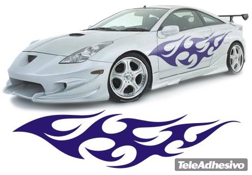 Car & Motorbike Stickers: New Flaming 22