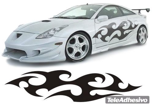 Car & Motorbike Stickers: New Flaming 23