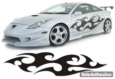 Car & Motorbike Stickers: New Flaming 23 2