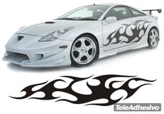Car & Motorbike Stickers: New Flaming 24 2