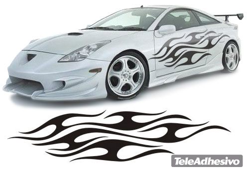 Car & Motorbike Stickers: New Flaming 25