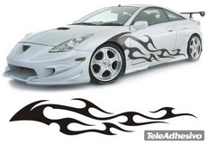 Car & Motorbike Stickers: New Flaming 28 2