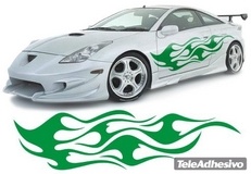 Car & Motorbike Stickers: New Flaming 32 2