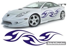 Car & Motorbike Stickers: New Flaming 33 2